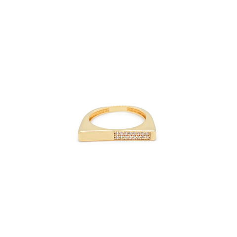 14k Geometric Gem Haven Ring