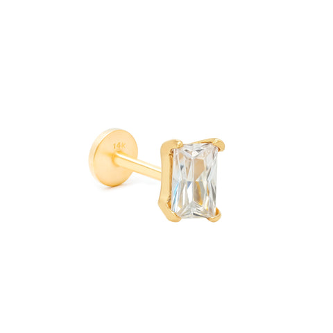 14K Square Piercing