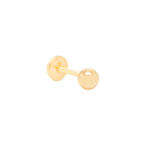 14K Gold Ball 2.5mm Piercing