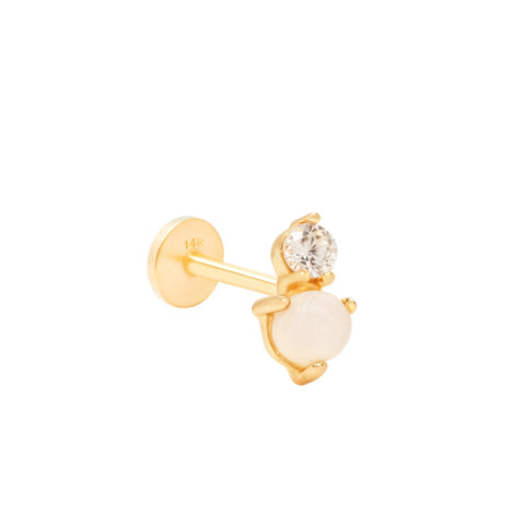 14K You & Me Piercing