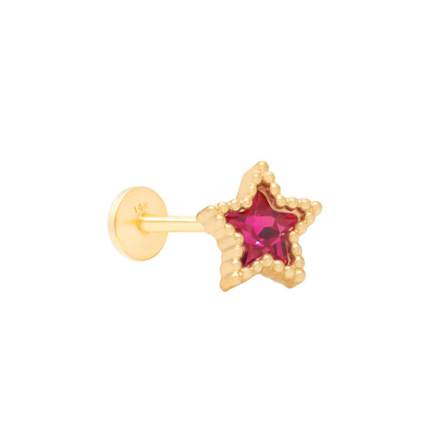 14K Star Bezel Piercing
