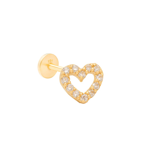 14K Open Heart