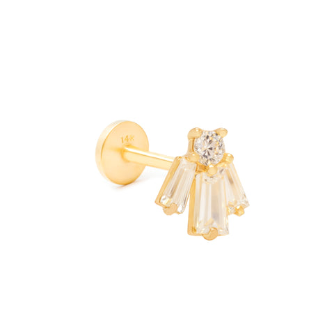 14K Fan Marquise and Mini CZ