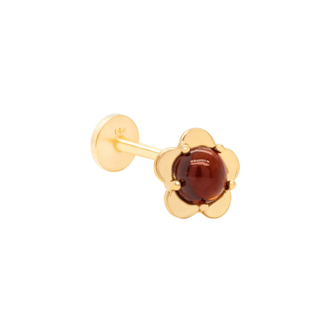 14K Flower Cabuchon Piercing