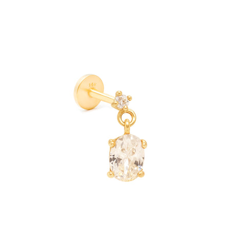 14k Dangling Oval Piercing