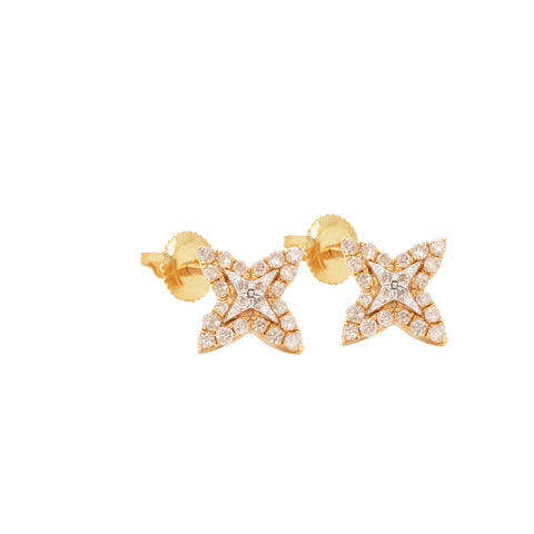 14K Starry Diamond Earrings