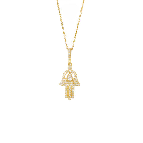 14k Bright Hamsa Necklace
