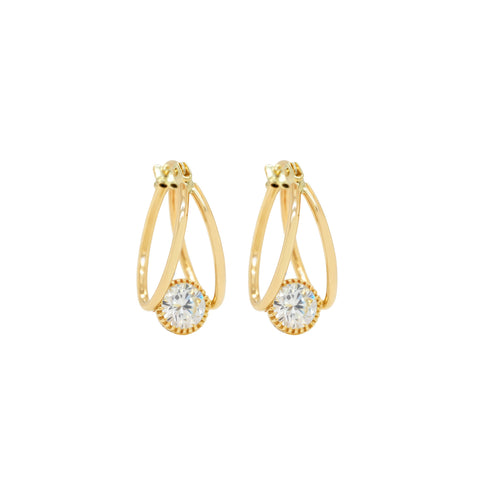 14K Trap In Love Hoop