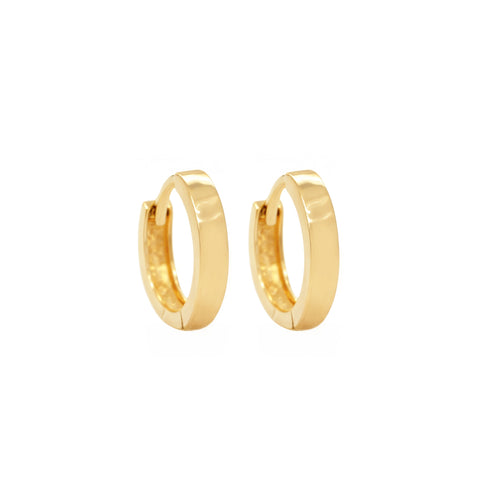 14k Plain Huggies