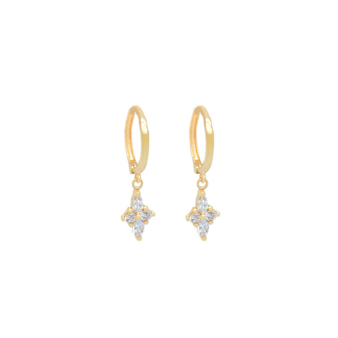 14k Glam CZ Huggies