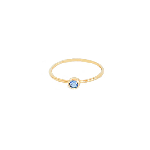 14k Light Blue Ring