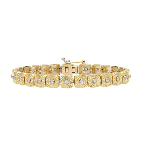 Sunray Link Tennis Bracelet — Oval / Heart / Round / Square