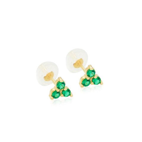 14k Triple Shine Earrings