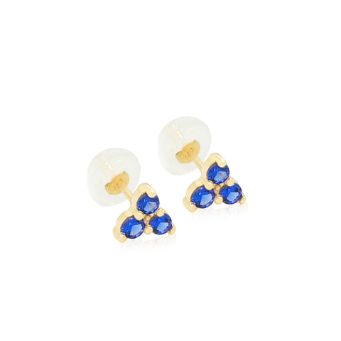 14k Triple Shine Earrings