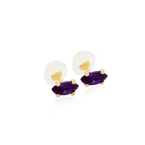 14k Marquise Small CZ Earrings