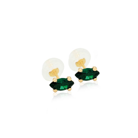 14k Marquise Medium  CZ Earrings
