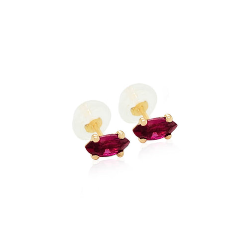 14k Marquise Small CZ Earrings
