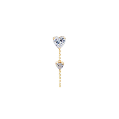 14k Eternal Love Gold Chain Earrings
