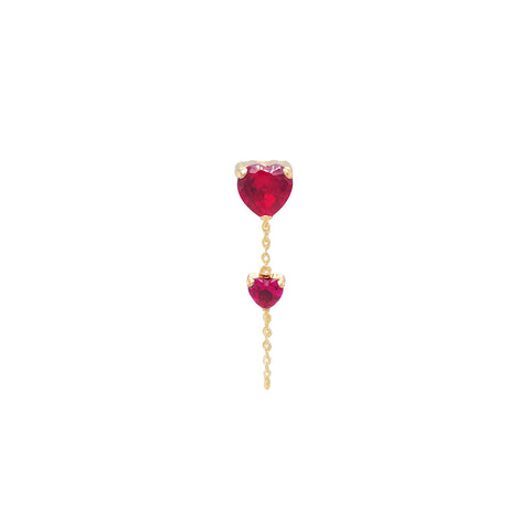 14k Eternal Love Gold Chain Earrings