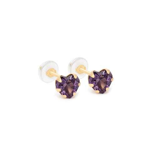 Cute Heart CZ Earrings