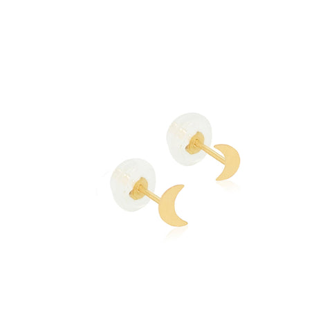 14k Moon Earrings