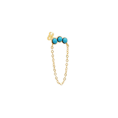14k Eternal Coral Trio Chain Earrings
