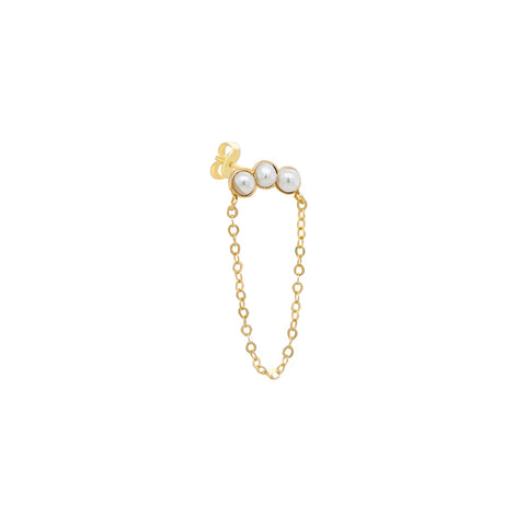 14k Eternal Coral Trio Chain Earrings