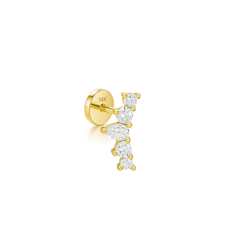 14K “Celeste Cluster” CZ – Cartilage Piercing