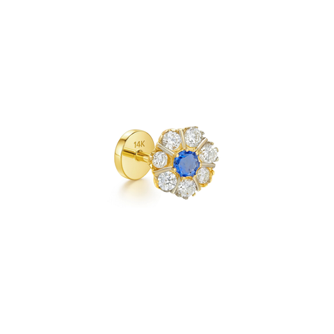 14K “Flower Bloom” CZ – Cartilage Piercing