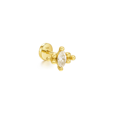 14K “Solstice Marquise” CZ – Cartilage Piercing