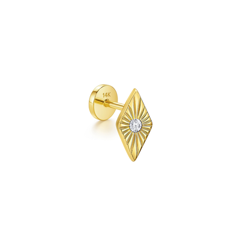 14K “Sol Star” CZ – Cartilage Piercing