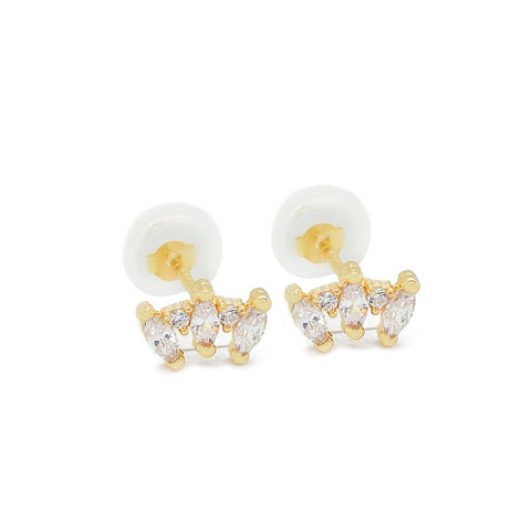 14k Royal Crown Earrings