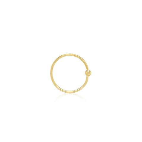 14k Nose Ring with Tiny Ball