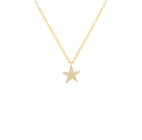 14k Diamond Star Necklace