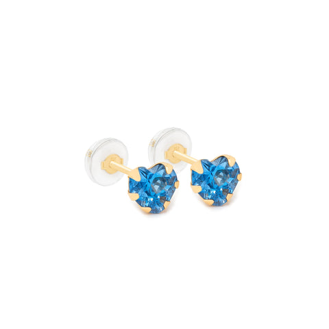 Cute Heart CZ Earrings