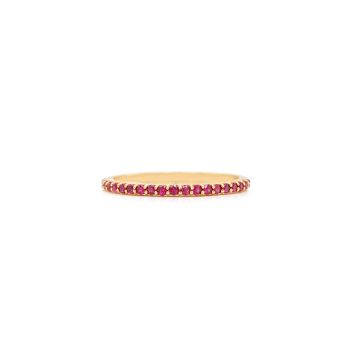 14k Ruby Eternity Band
