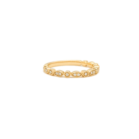 14k Marquise & Star Diamond Band