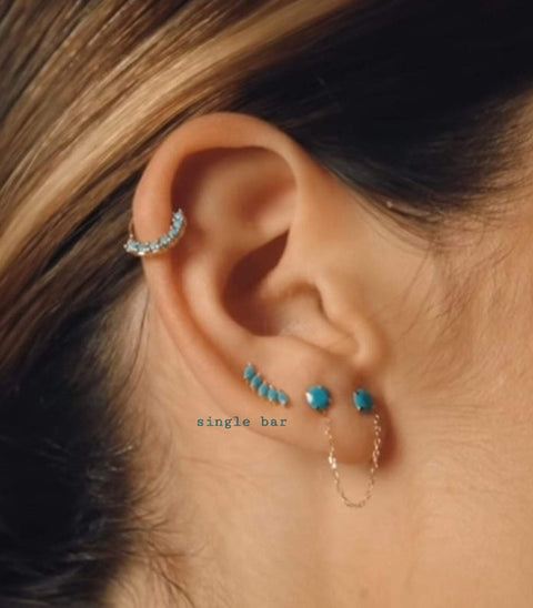 Single turquoise bar Marquise