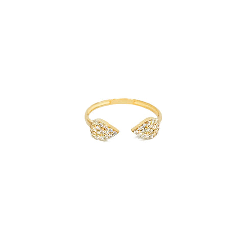 14k Split Bright Ring