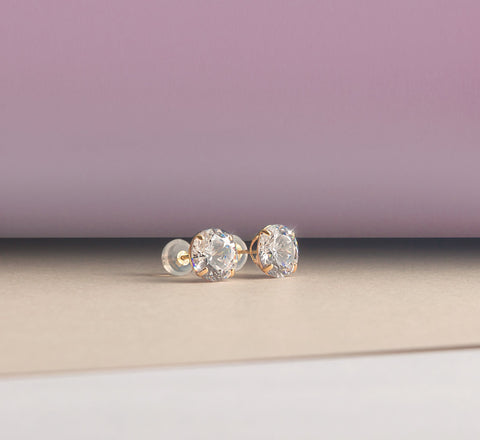 14k CZ Stud Earrings