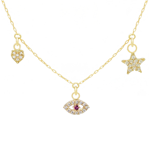14k Customize Necklace - Mix & Match Charms - Customer's Product with price 253.00 ID jWe1zLylRsb8ClaWwCG4xRNp