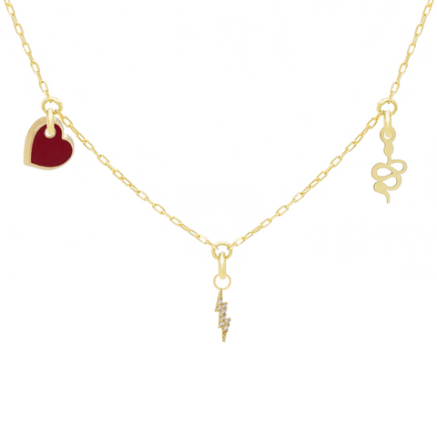 14k Customize Necklace - Mix & Match Charms - Customer's Product with price 239.00 ID gm9vcfH8zHxz7u8IHOShIhFM