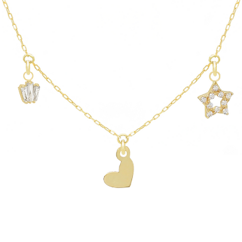 14k Customize Necklace - Mix & Match Charms - Customer's Product with price 241.00 ID _EA5fnp94GOxlMPh0R40oTeS